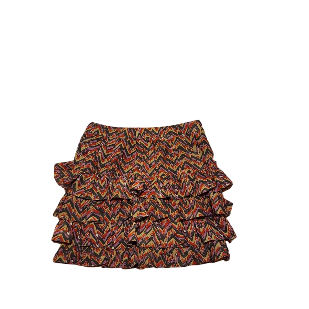 Y2K Banana Republic Factory Skirt 6 Multicolor Tiered Micro Mini Printed Fairy